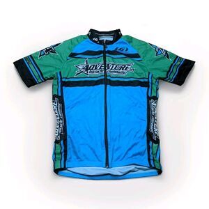 Adventure‎ Bicycle Company Cycling Jersey Full Zip Short Sleeve Colorblock M/L
